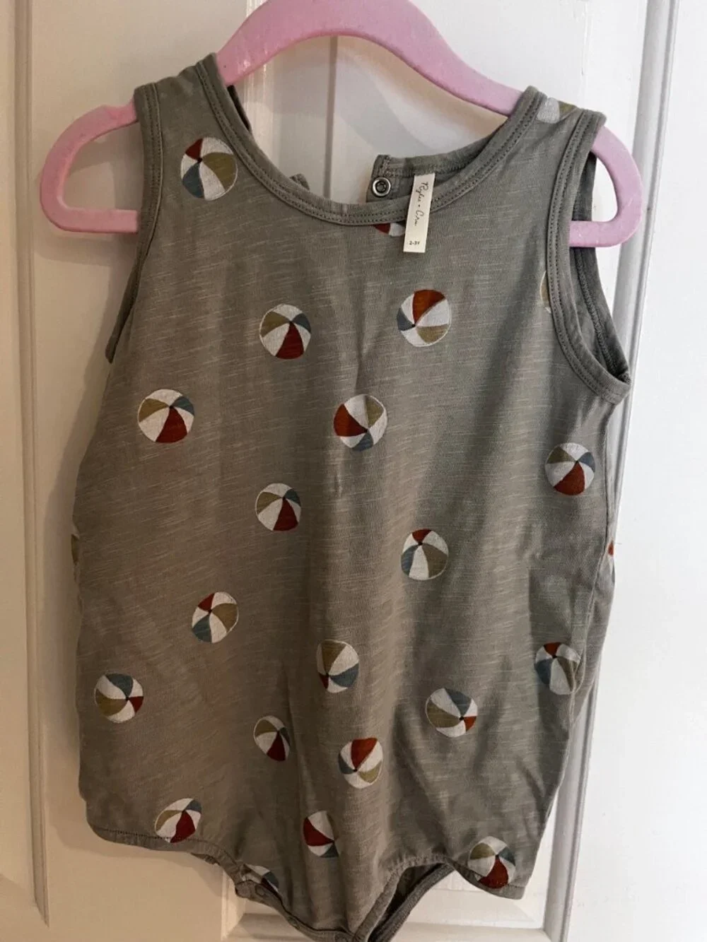 Rylee + Cru Bubble/Onesie - Beach Ball  2-3Y